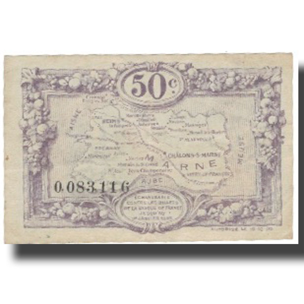 Francia, Marne, 50 Centimes, 1920, MB