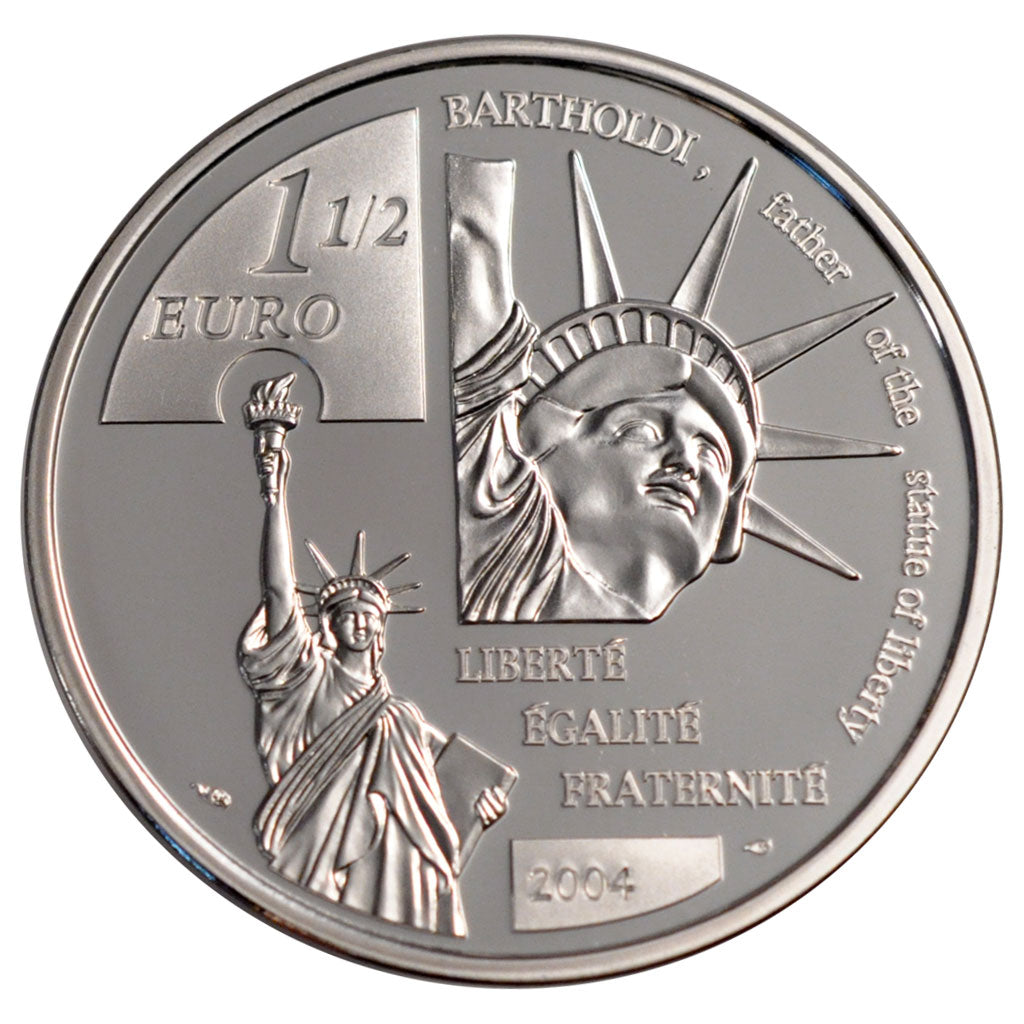 France, 1,5 Euro, 2004, MS(65-70), Silver, 22.20