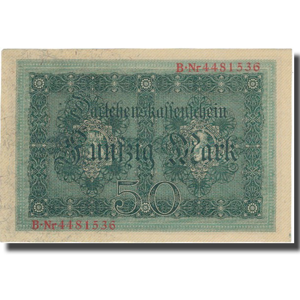 Billete, 50 Mark, 1914, Alemania, 1914-08-05, KM:49b, SC+