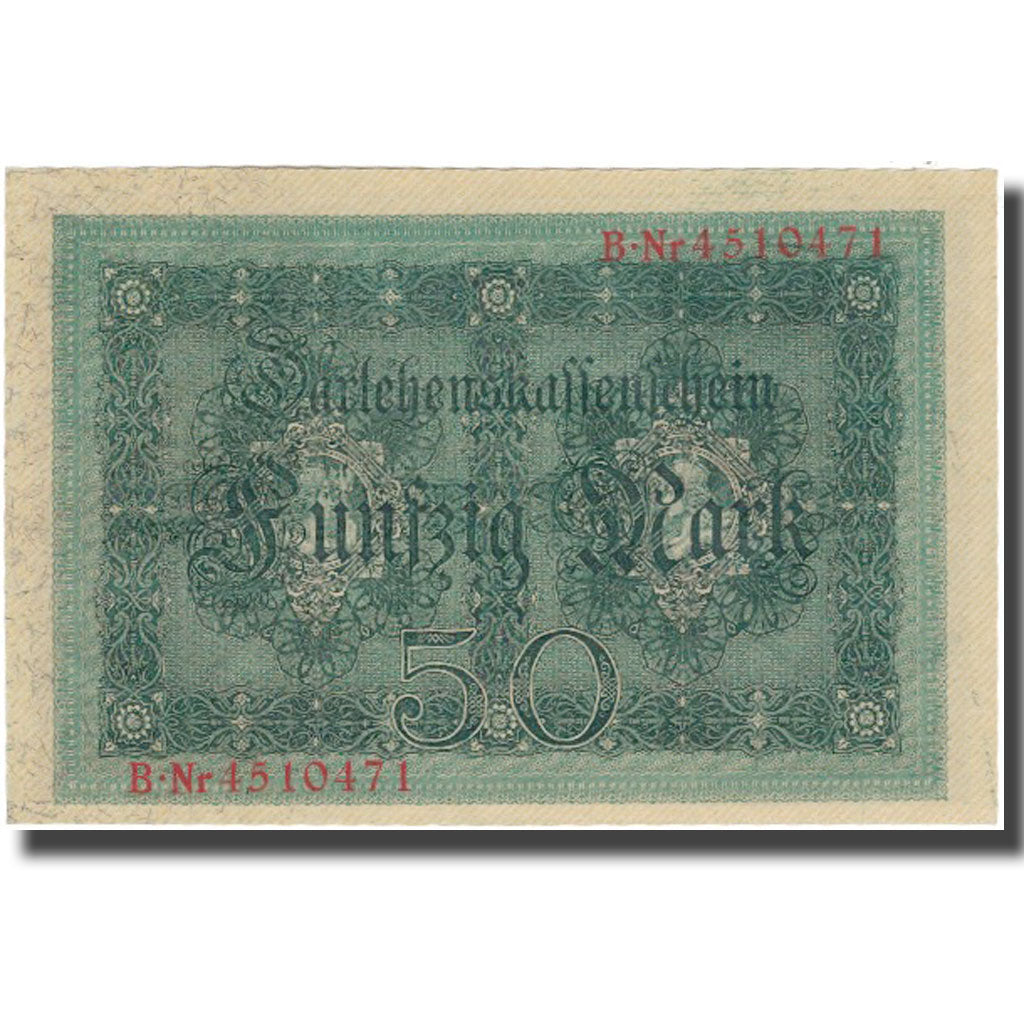 Billete, 50 Mark, 1914, Alemania, 1914-08-05, KM:49b, SC+
