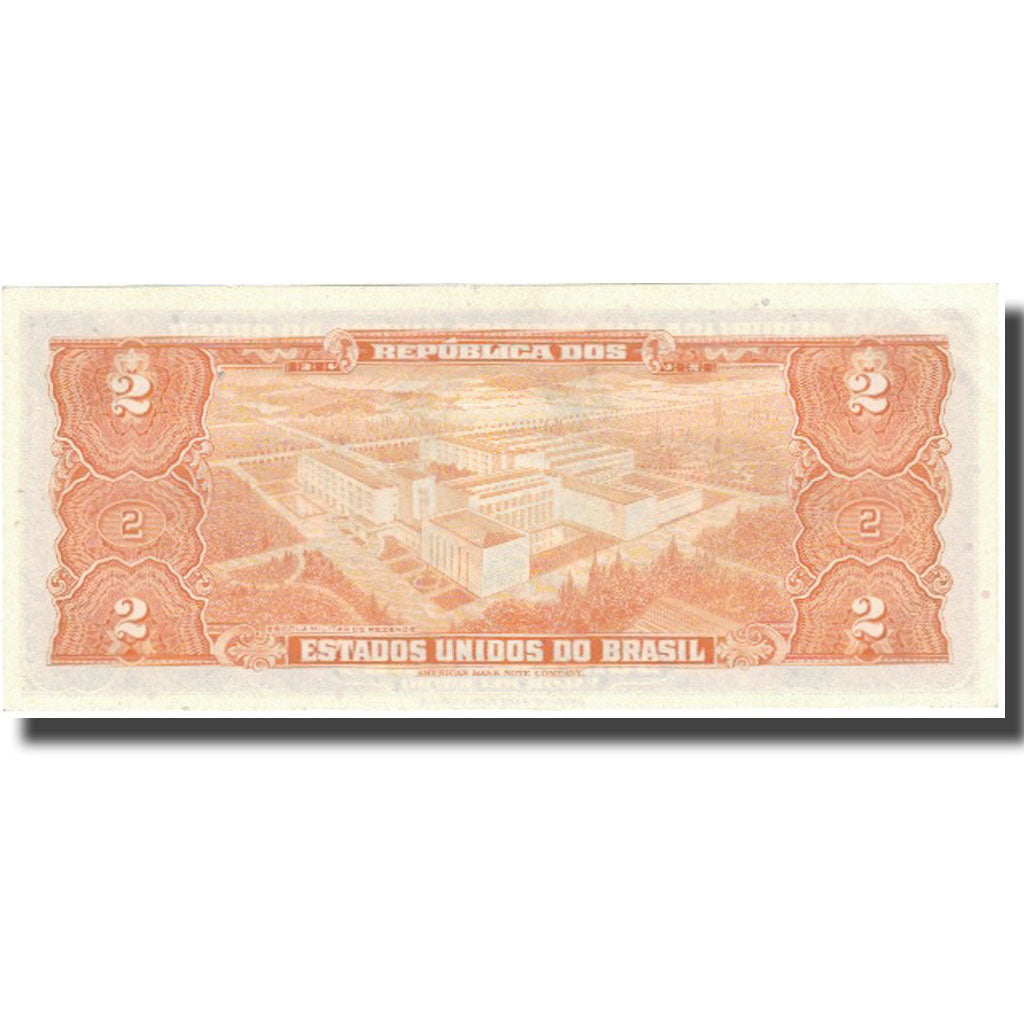 Banknote, Brazil, 2 Cruzeiros, Undated (1956-58), KM:157Ac, UNC(60-62)