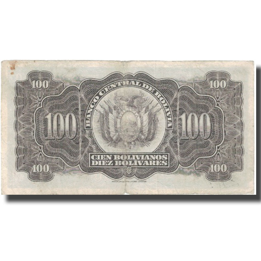 Billete, 100 Bolivianos, 1928, Bolivia, 1928-07-20, KM:133, BC+
