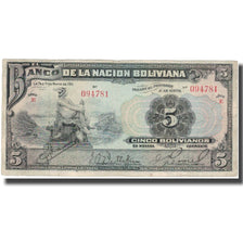 Banknote, Bolivia, 5 Bolivianos, 1911, 1911-05-11, KM:106a, VF(30-35)