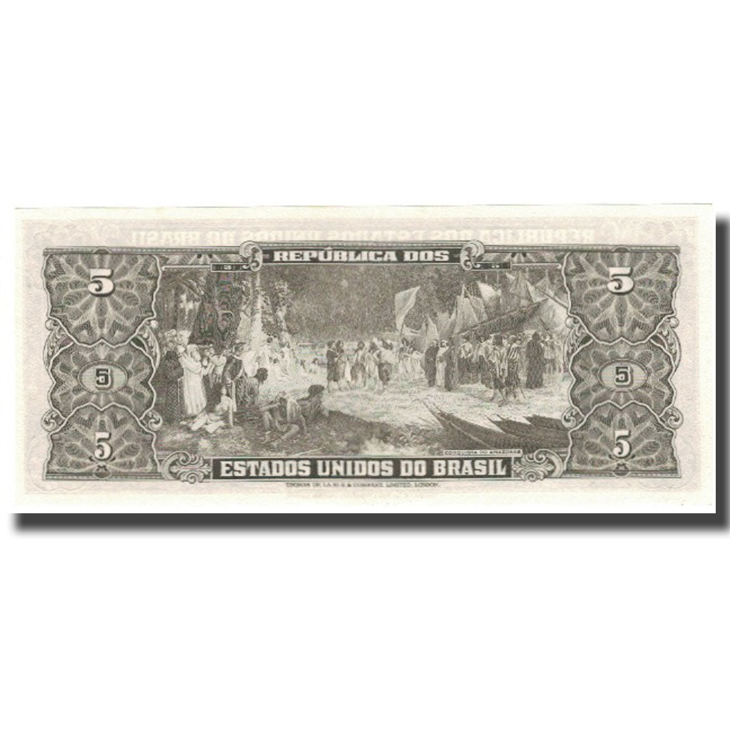 Banknote, Brazil, 5 Cruzeiros, Undated (1953-59), KM:158c, UNC(64)