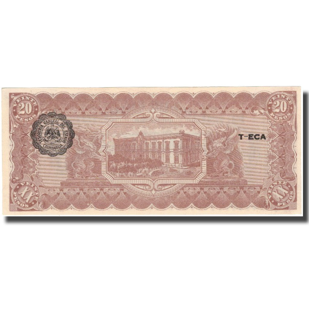 Billet, Mexico - Revolutionary, 20 Pesos, 1915, 1915-01-01, KM:S537a, SPL+
