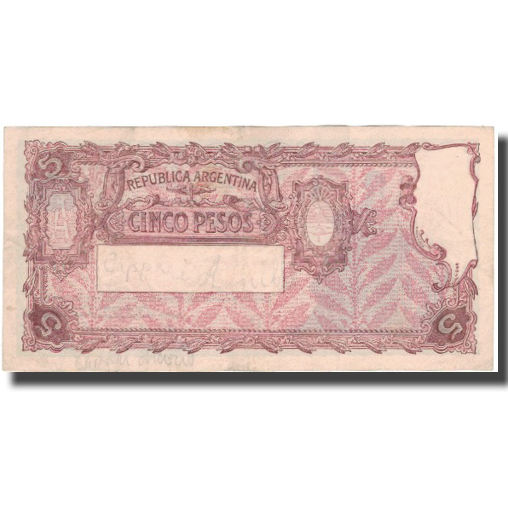 Banknote, Argentina, 5 Pesos, UNDATED (1935), KM:252b, VF(30-35)