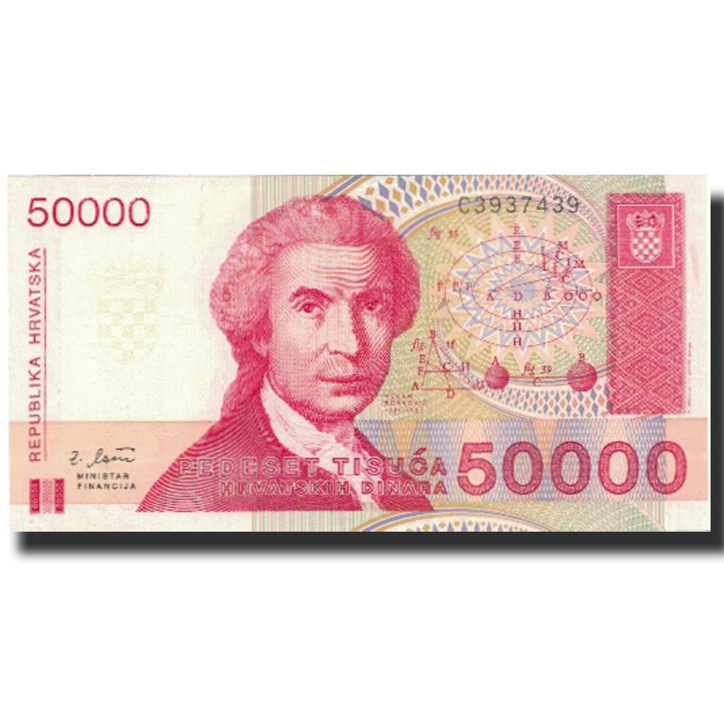 Billet, Croatie, 50,000 Dinara, 1993, 1993-05-30, KM:26a, SPL