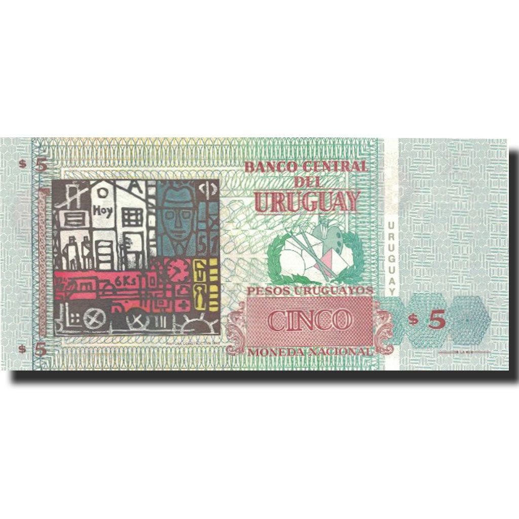 Billet, Uruguay, 5 Pesos Uruguayos, 1998, 1998, KM:80a, SUP+