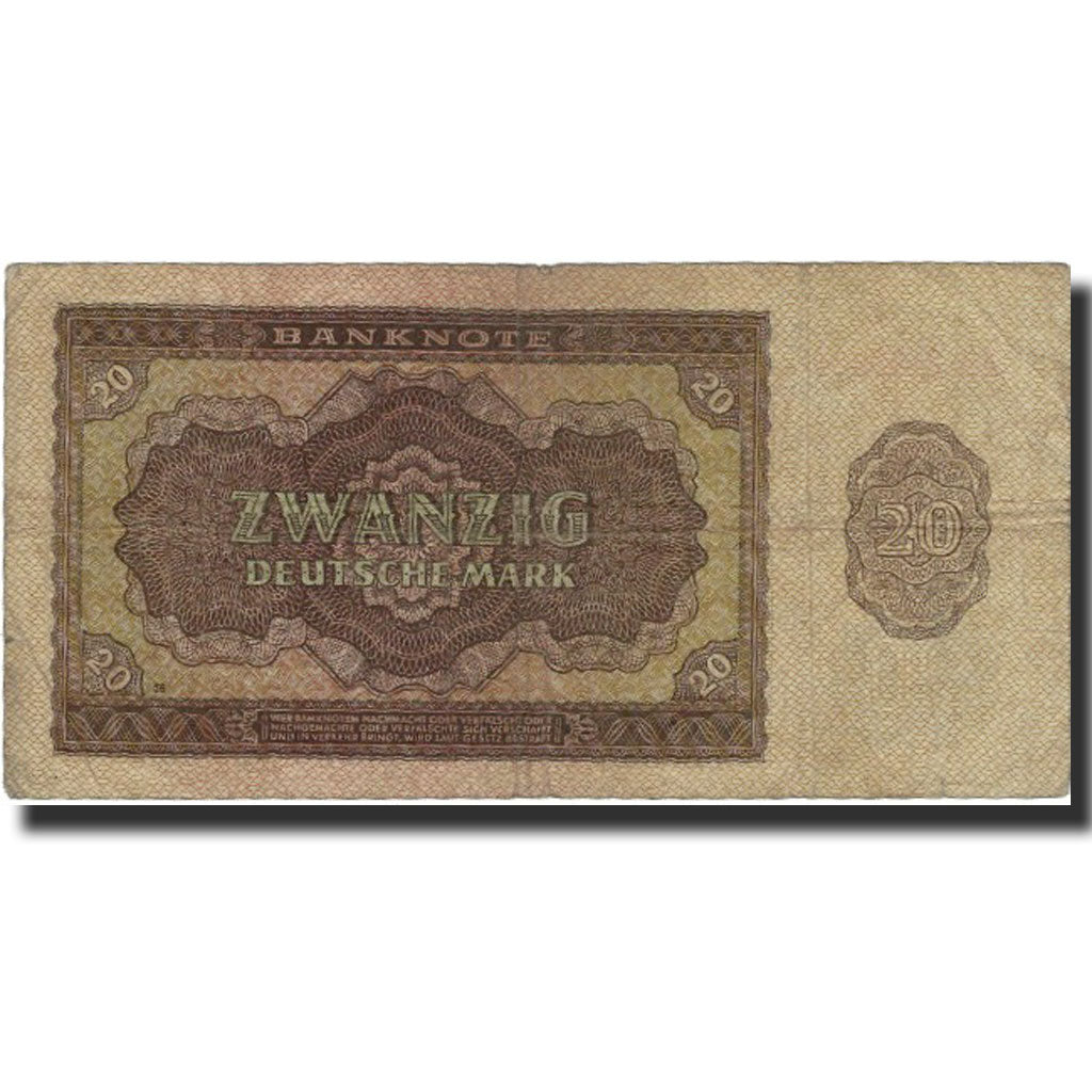 Billet, République démocratique allemande, 20 Deutsche Mark, 1948, 1948
