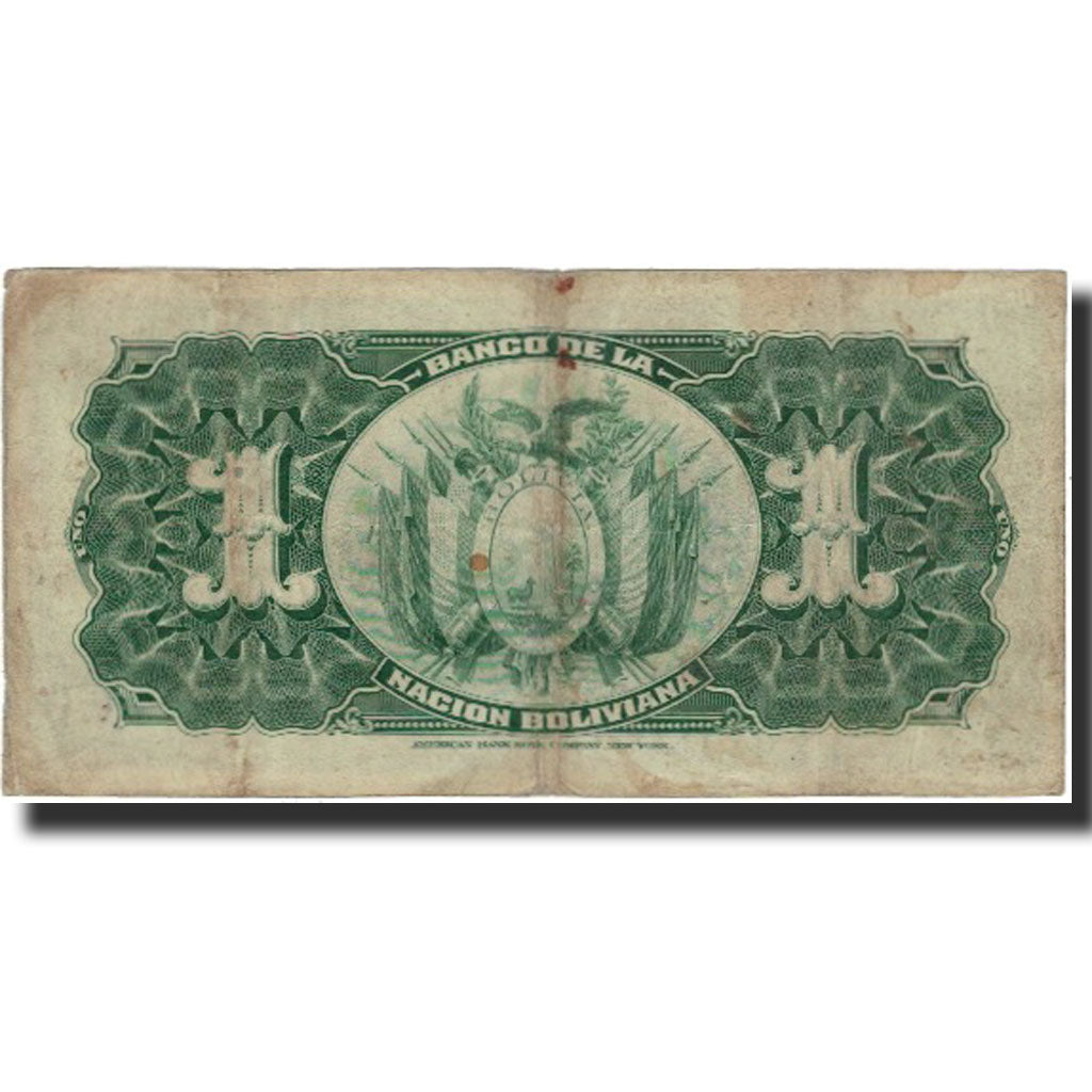 Banknote, Bolivia, 1 Boliviano, 1911, 1911-05-11, KM:112, VF(20-25)