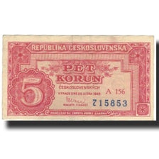 Banknote, Czechoslovakia, 5 Korun, 1949, 1949-01-25, KM:59a, EF(40-45)