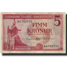 Billet, Iceland, 5 Kronur, 1957, 1957-06-21, KM:37b, TB