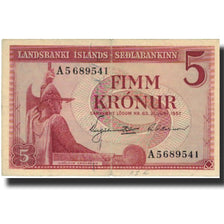 Banknote, Iceland, 5 Kronur, 1957, 1957-06-21, KM:37b, VF(30-35)