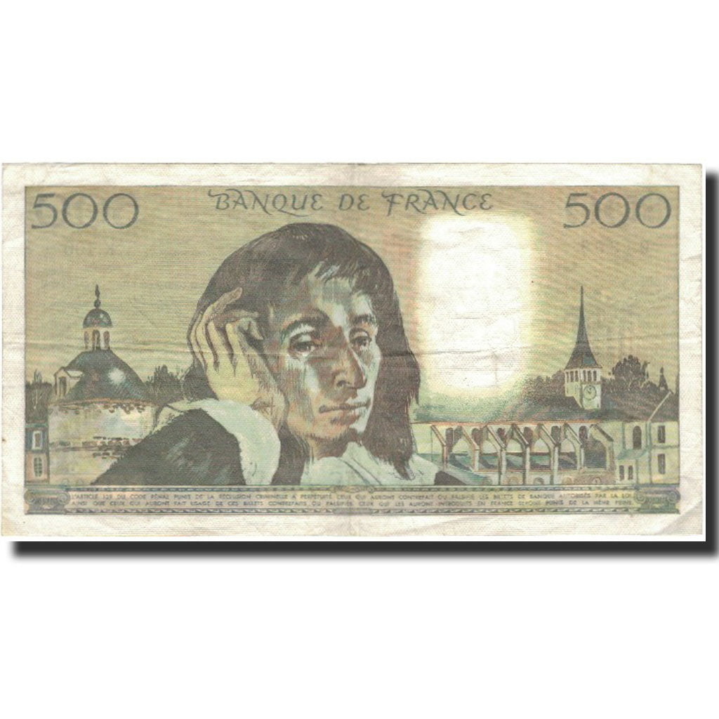 France, 500 Francs, Pascal, 1979, 1979-06-07, EF(40-45), Fayette:71.19, KM:156d