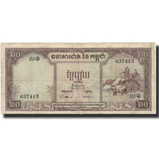 Banknote, Cambodia, 20 Riels, UNDATED (1956-75), KM:5c, VF(20-25)