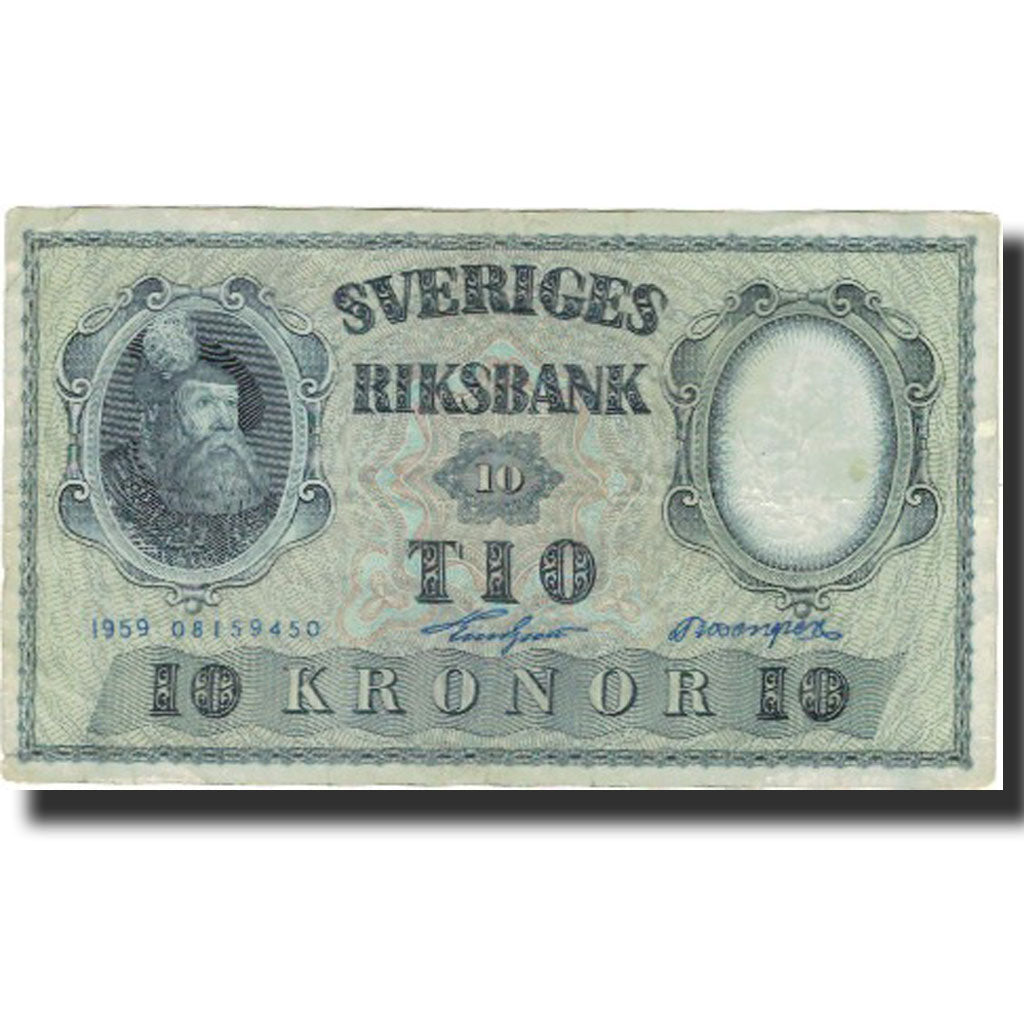 Banknote, Sweden, 10 Kronor, 1959, 1959, KM:43g, EF(40-45)