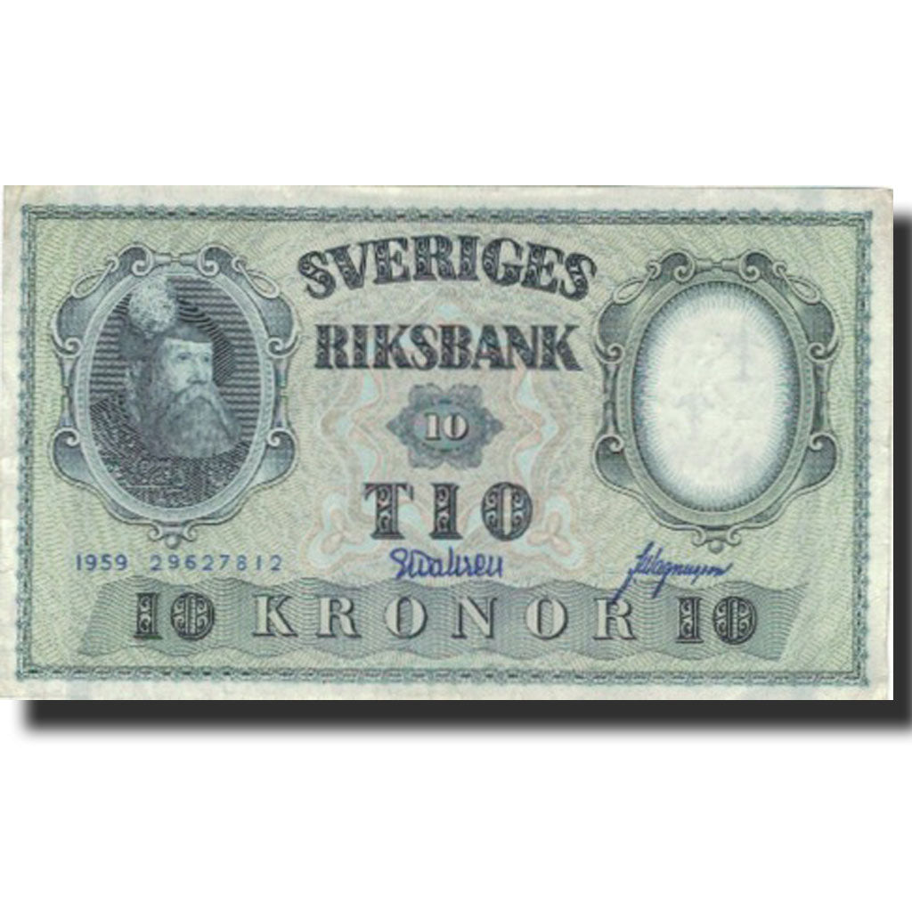 Banknote, Sweden, 10 Kronor, 1959, 1959, KM:43g, EF(40-45)