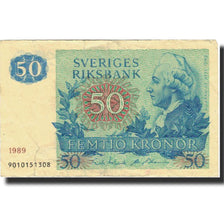 Banknote, Sweden, 50 Kronor, 1989, 1989, KM:53d, VG(8-10)