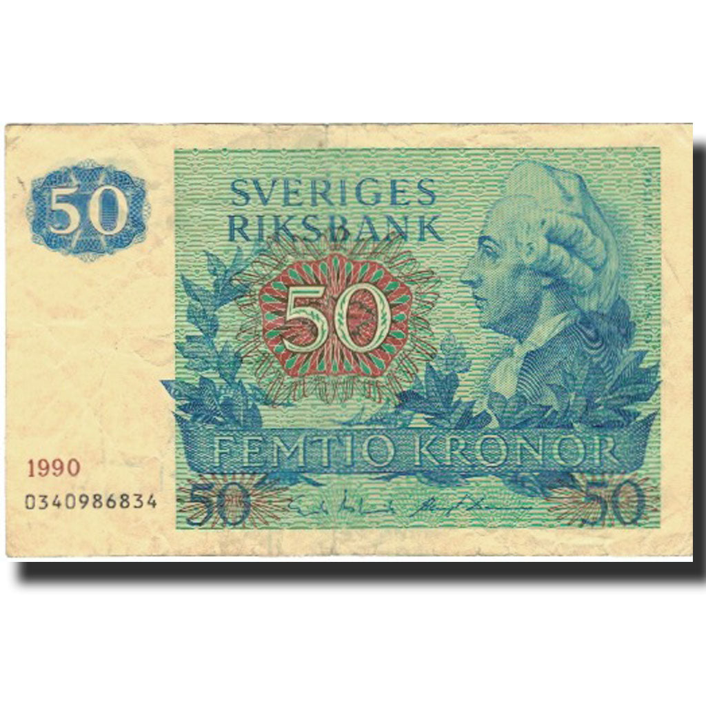 Banknote, Sweden, 50 Kronor, 1990, 1989, KM:53d, VF(20-25)