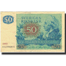 Banknote, Sweden, 50 Kronor, 1990, 1989, KM:53d, VF(20-25)