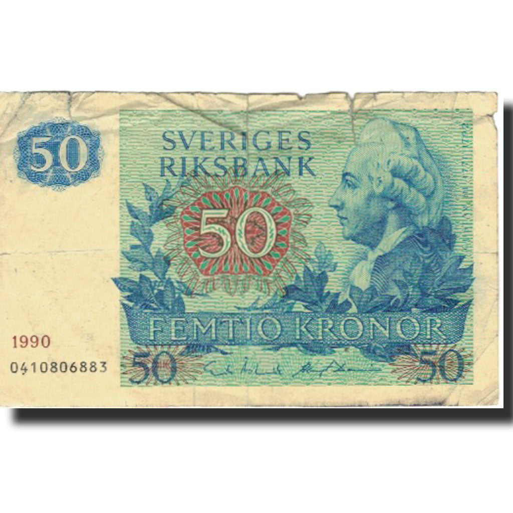 Banknote, Sweden, 50 Kronor, 1990, 1989, KM:53d, VG(8-10)