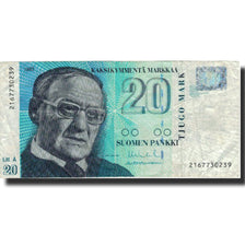 Banknote, Finland, 20 Markkaa, 1993, 1997, KM:123, VF(20-25)