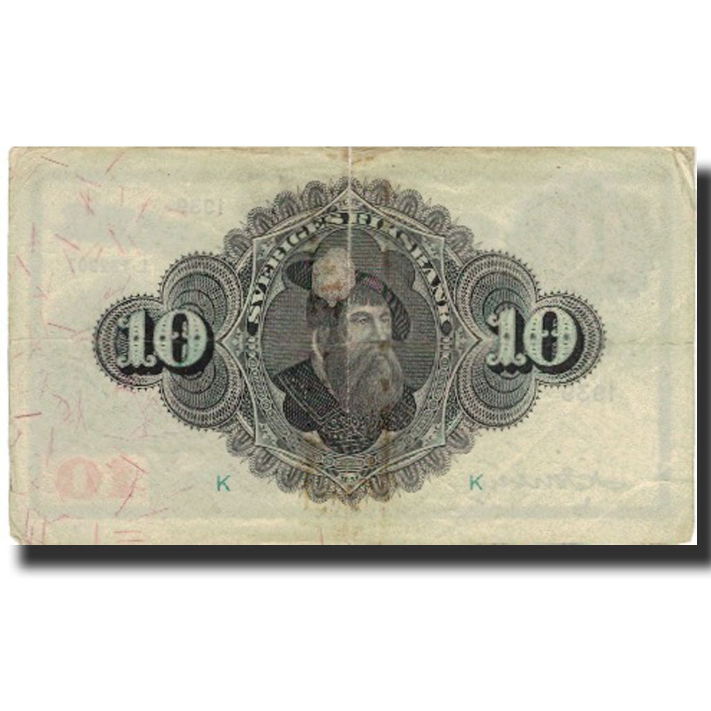 Banknote, Sweden, 10 Kronor, 1939, 1939, KM:34v, VG(8-10)