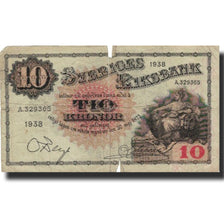 Banknote, Sweden, 10 Kronor, 1938, 1938, KM:34u, VG(8-10)