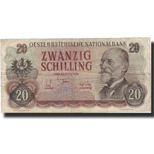 Banknote, Austria, 20 Schilling, 1956, 1956-07-02, KM:136a, VF(20-25)