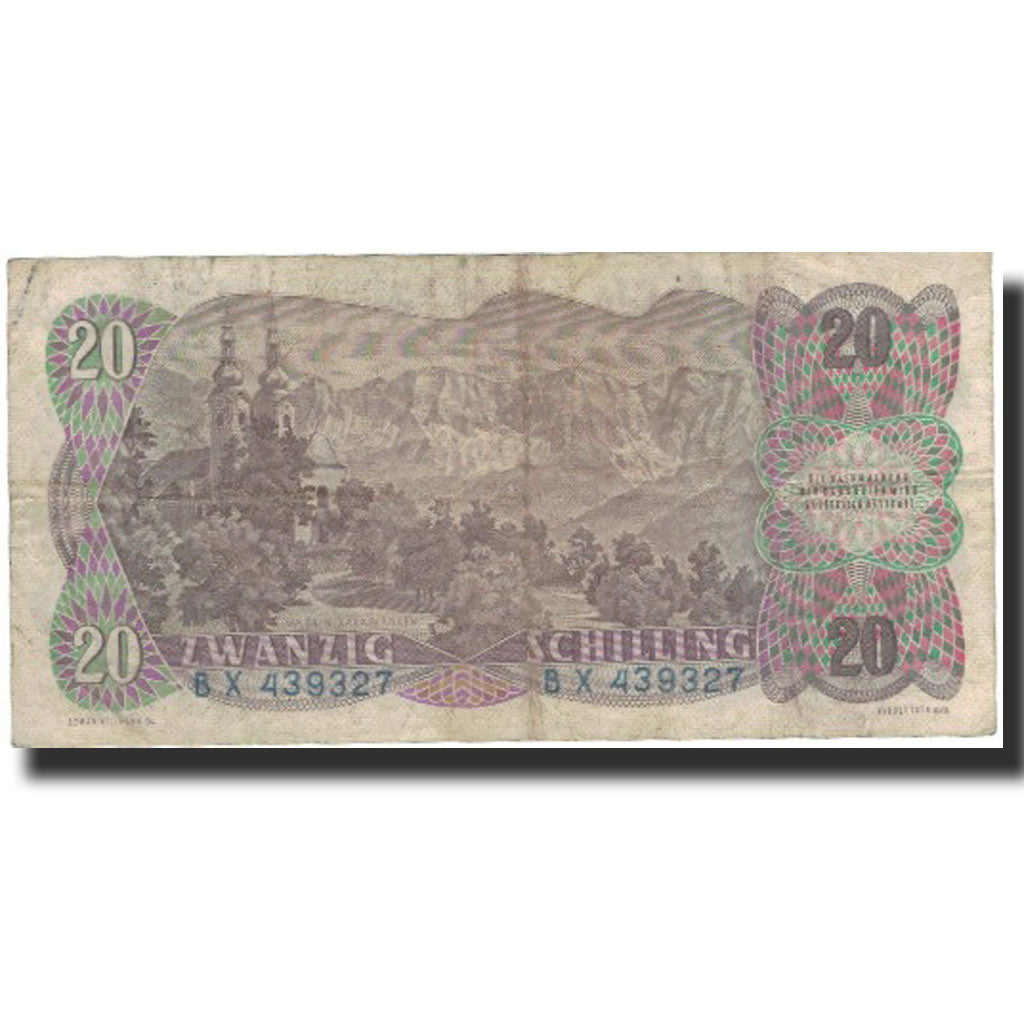 Banknote, Austria, 20 Schilling, 1956, 1956-07-02, KM:136a, VF(20-25)