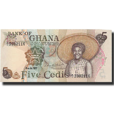 Biljet, Ghana, 5 Cedis, 1977, 1977-07-04, KM:15b, SPL