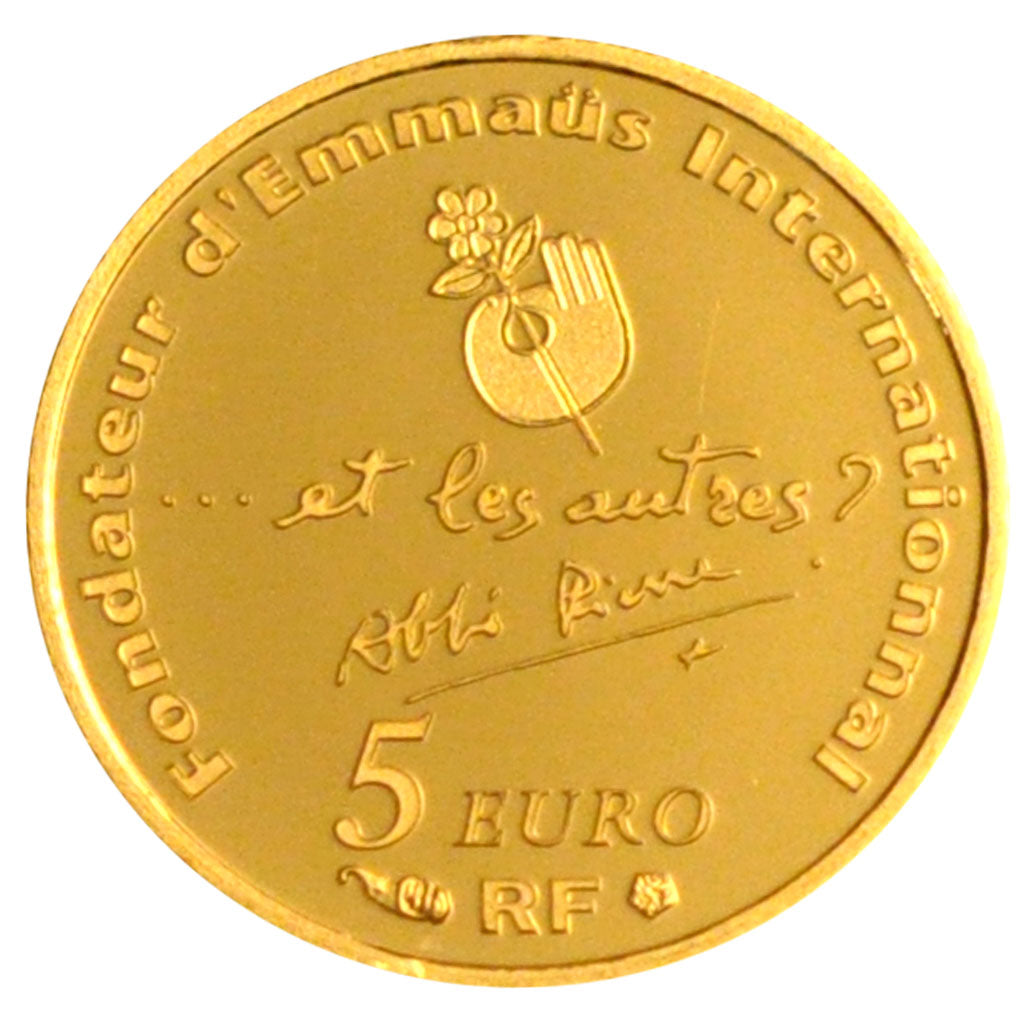 France, 5 Euros, 2012, MS(65-70), Gold, 1.24