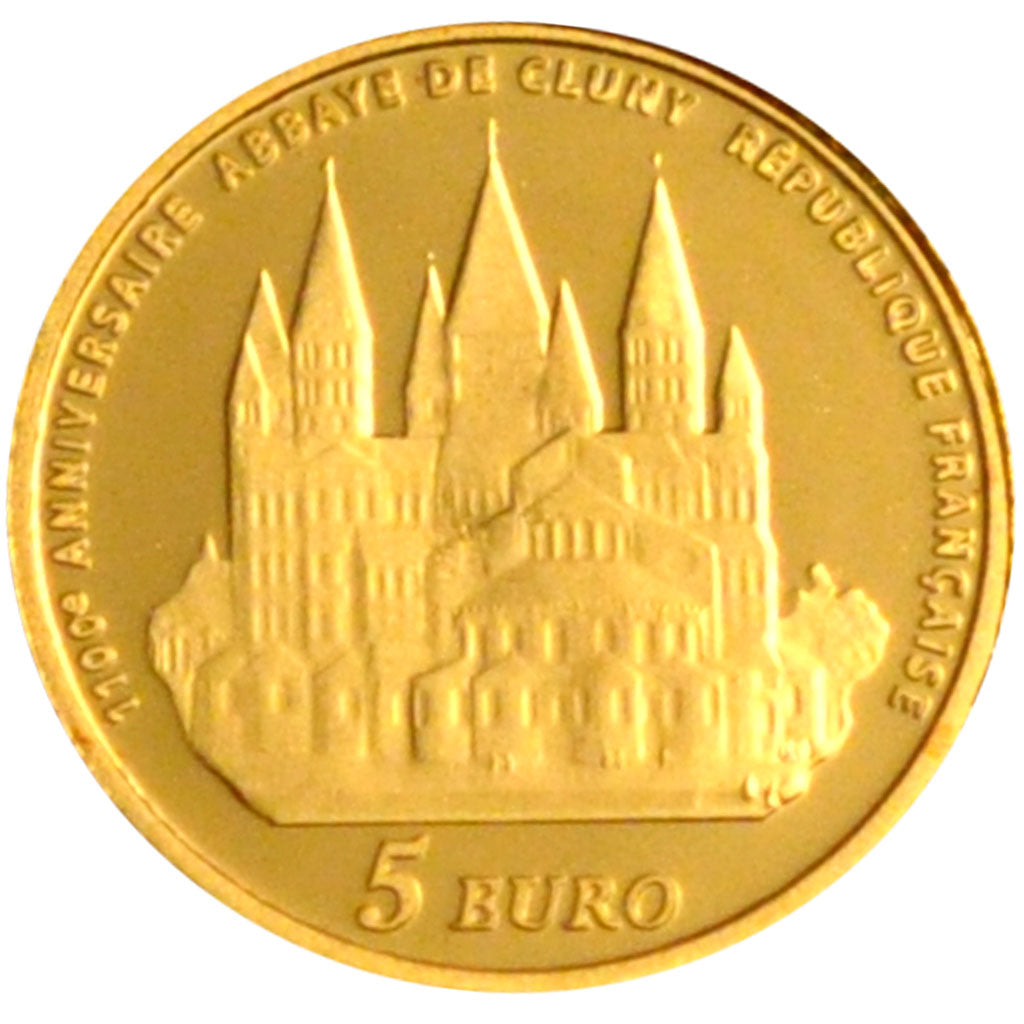 France, 5 Euros, 2010, MS(65-70), Gold, 0.50