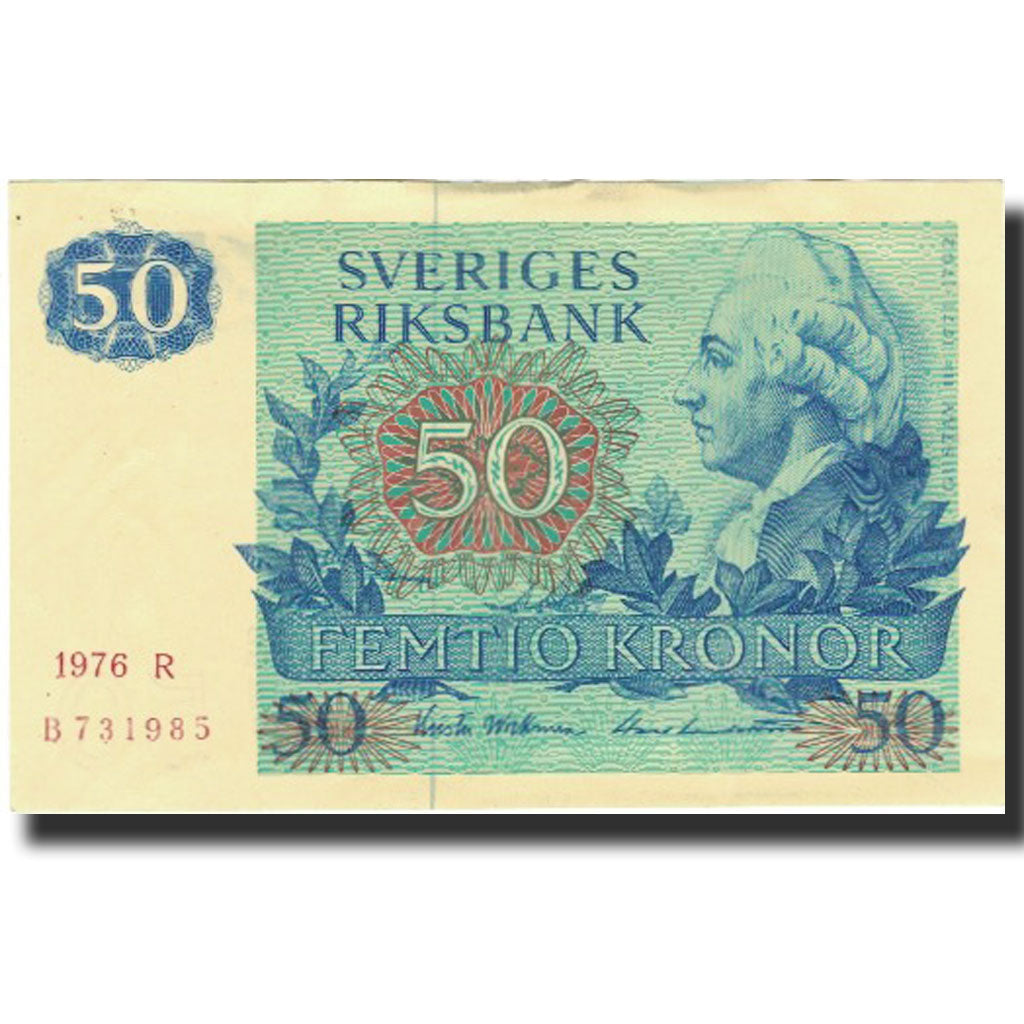 Geldschein, Schweden, 50 Kronor, 1976, 1976, KM:53b, SS