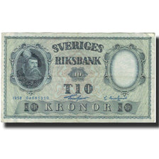 Geldschein, Schweden, 10 Kronor, 1958, 1958, KM:43f, S