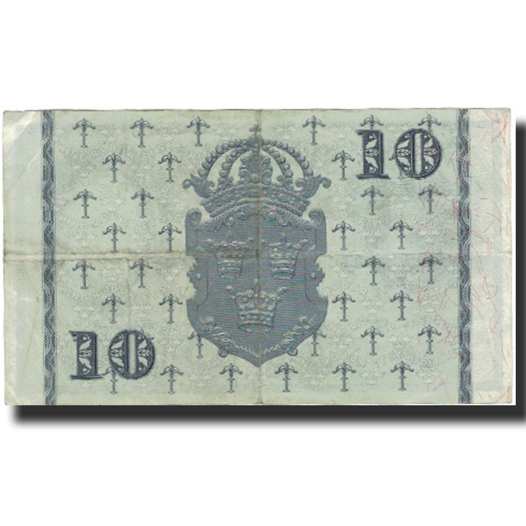 Geldschein, Schweden, 10 Kronor, 1958, 1958, KM:43f, S