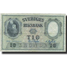 Banknote, Sweden, 10 Kronor, 1958, 1958, KM:43f, VF(20-25)