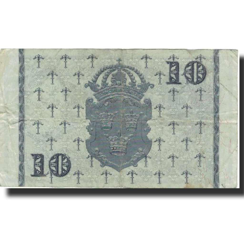 Billet, Suède, 10 Kronor, 1958, 1958, KM:43f, TB