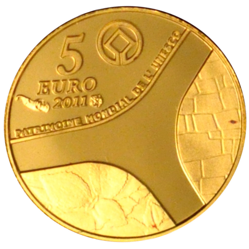 France, 5 Euros, 2011, MS(65-70), Gold, 0.50