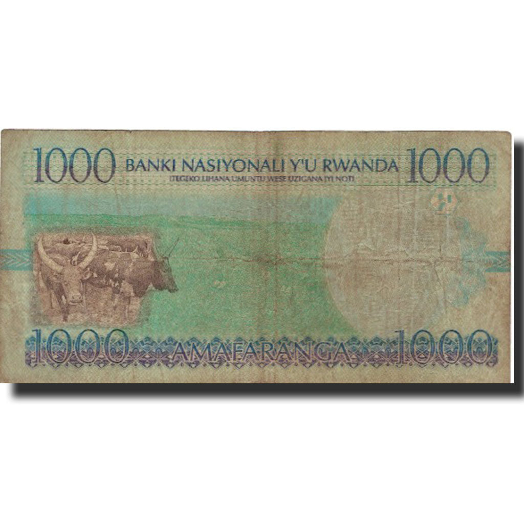 Banknote, Rwanda, 1000 Francs, 1998, 1998-12-01, KM:27A, VF(20-25)