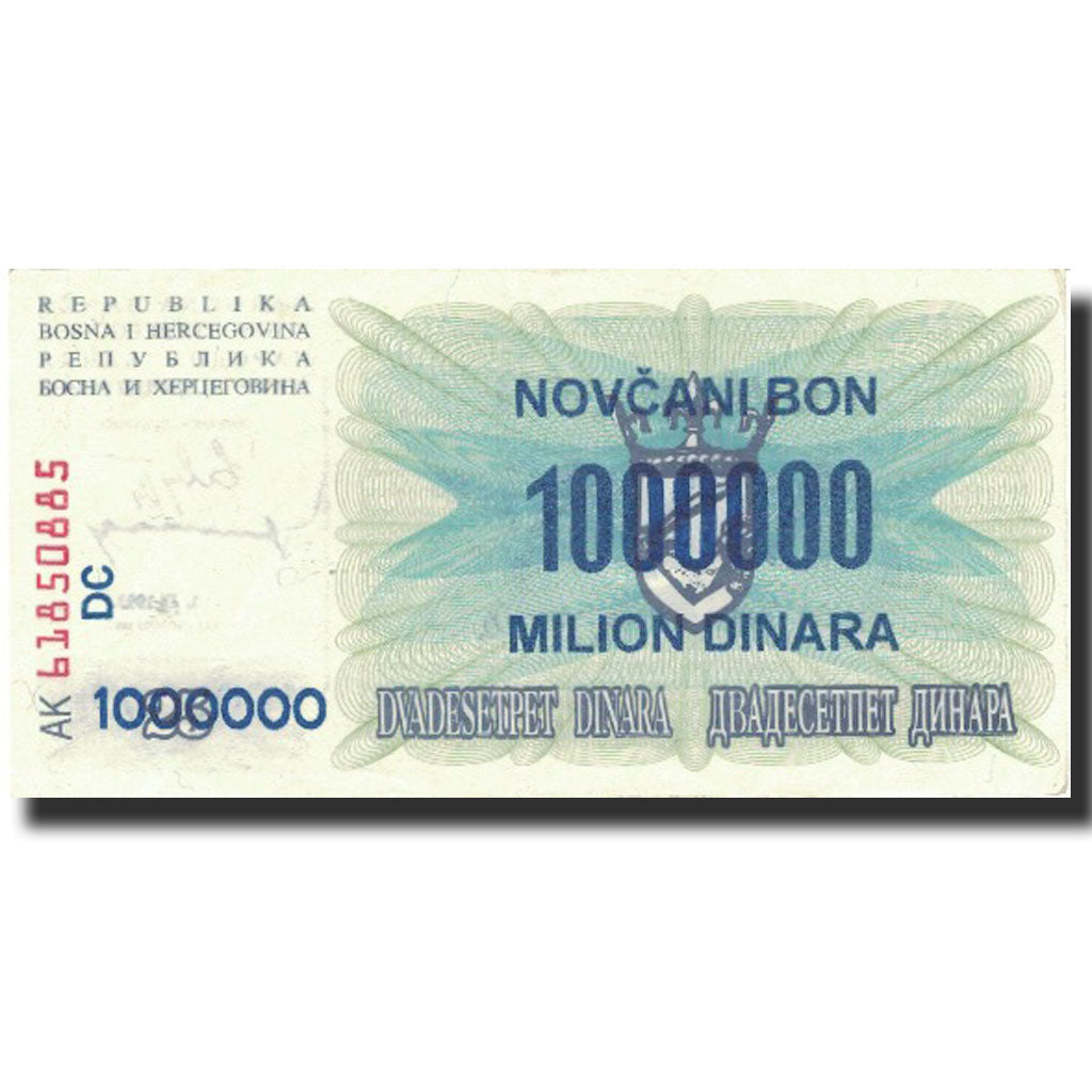 Billete, 1,000,000 Dinara, 1993, Bosnia - Herzegovina, 1993-09-01, KM:35b, EBC