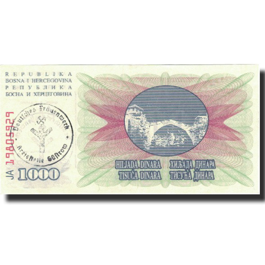 Billet, Bosnia - Herzegovina, 1 Million Dinara, 1992, 1992-07-01, KM:142a, SPL+