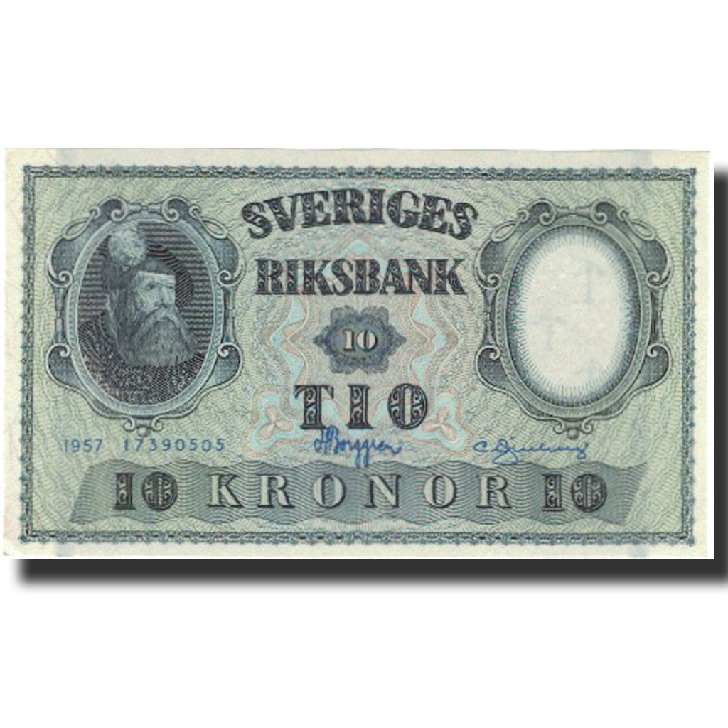 Banconote, Svezia, 10 Kronor, 1957, 1957, KM:43e, BB+