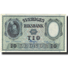 Banconote, Svezia, 10 Kronor, 1957, 1957, KM:43e, BB+