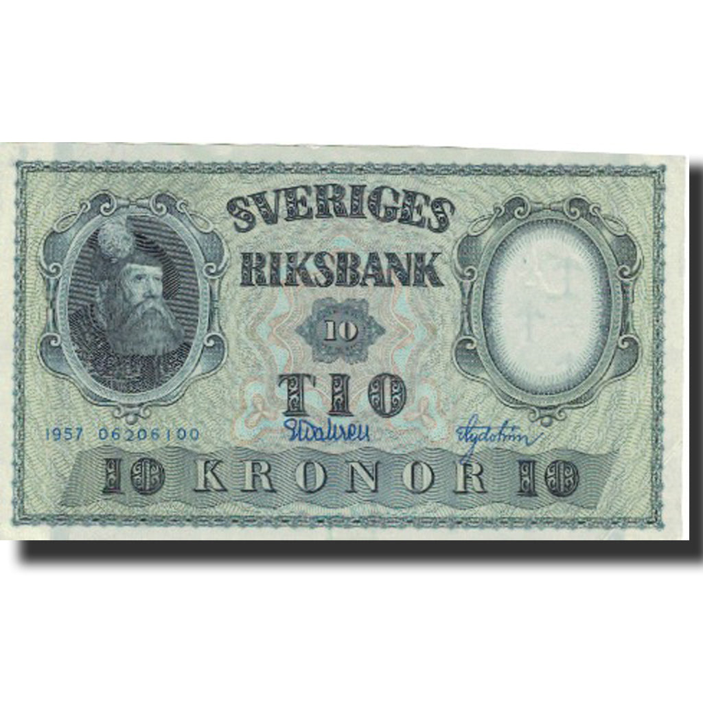 Billete, 10 Kronor, 1957, Suecia, 1957, KM:43e, MBC