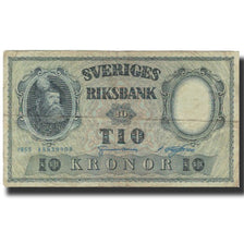Geldschein, Schweden, 10 Kronor, 1955, 1955, KM:43c, S