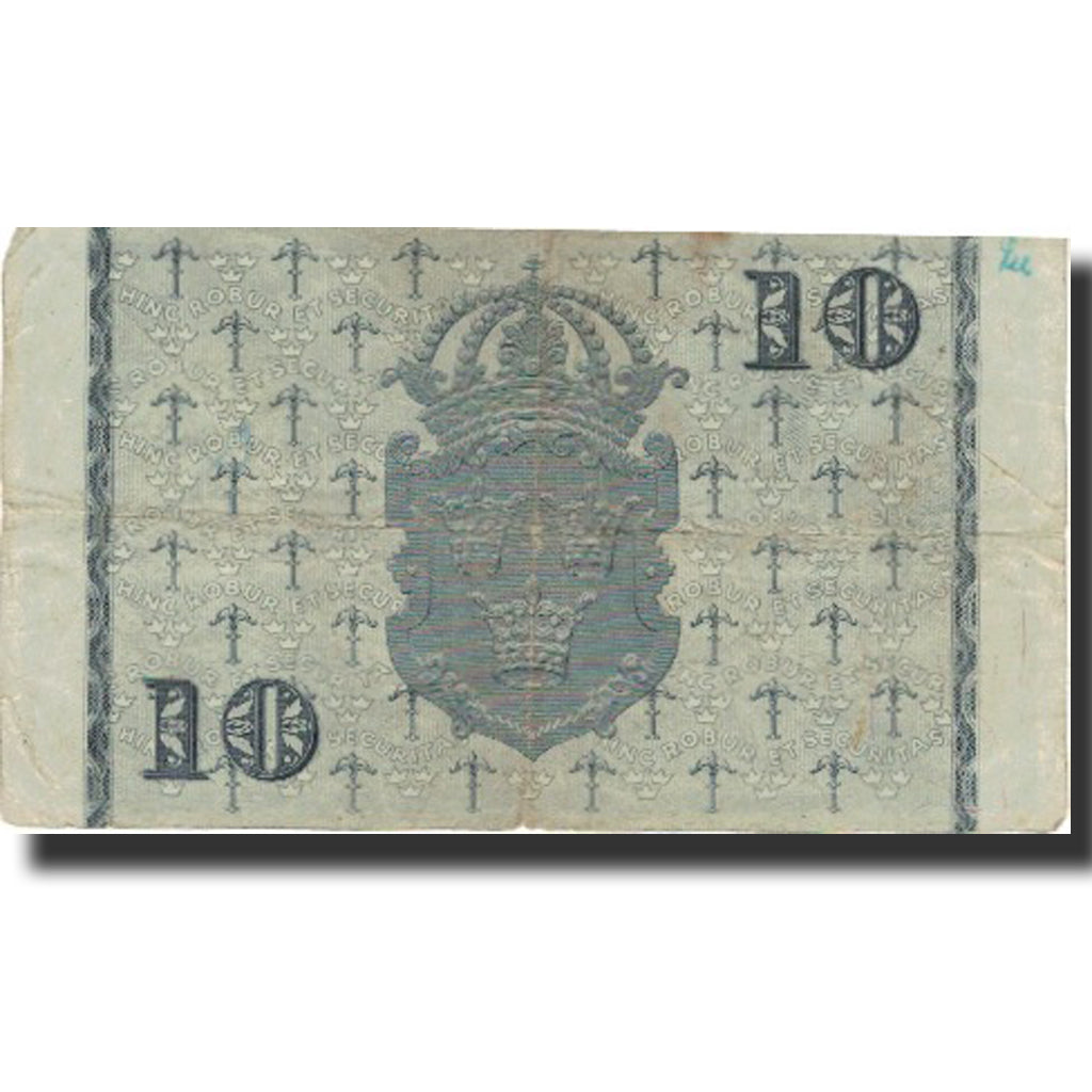 Geldschein, Schweden, 10 Kronor, 1953, 1953, KM:43a, S+
