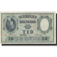 Nota, Suécia, 10 Kronor, 1952, 1952, KM:40m, EF(40-45)