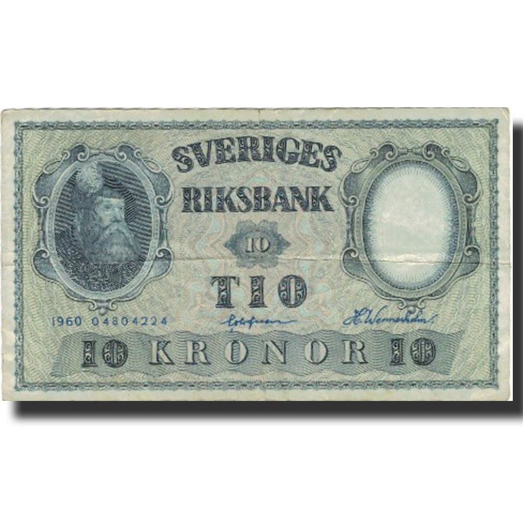 Banknote, Sweden, 10 Kronor, 1960, 1960, KM:43h, VF(20-25)