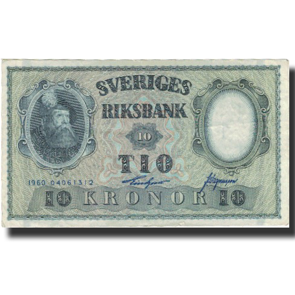 Banknote, Sweden, 10 Kronor, 1960, 1960, KM:43h, VF(20-25)